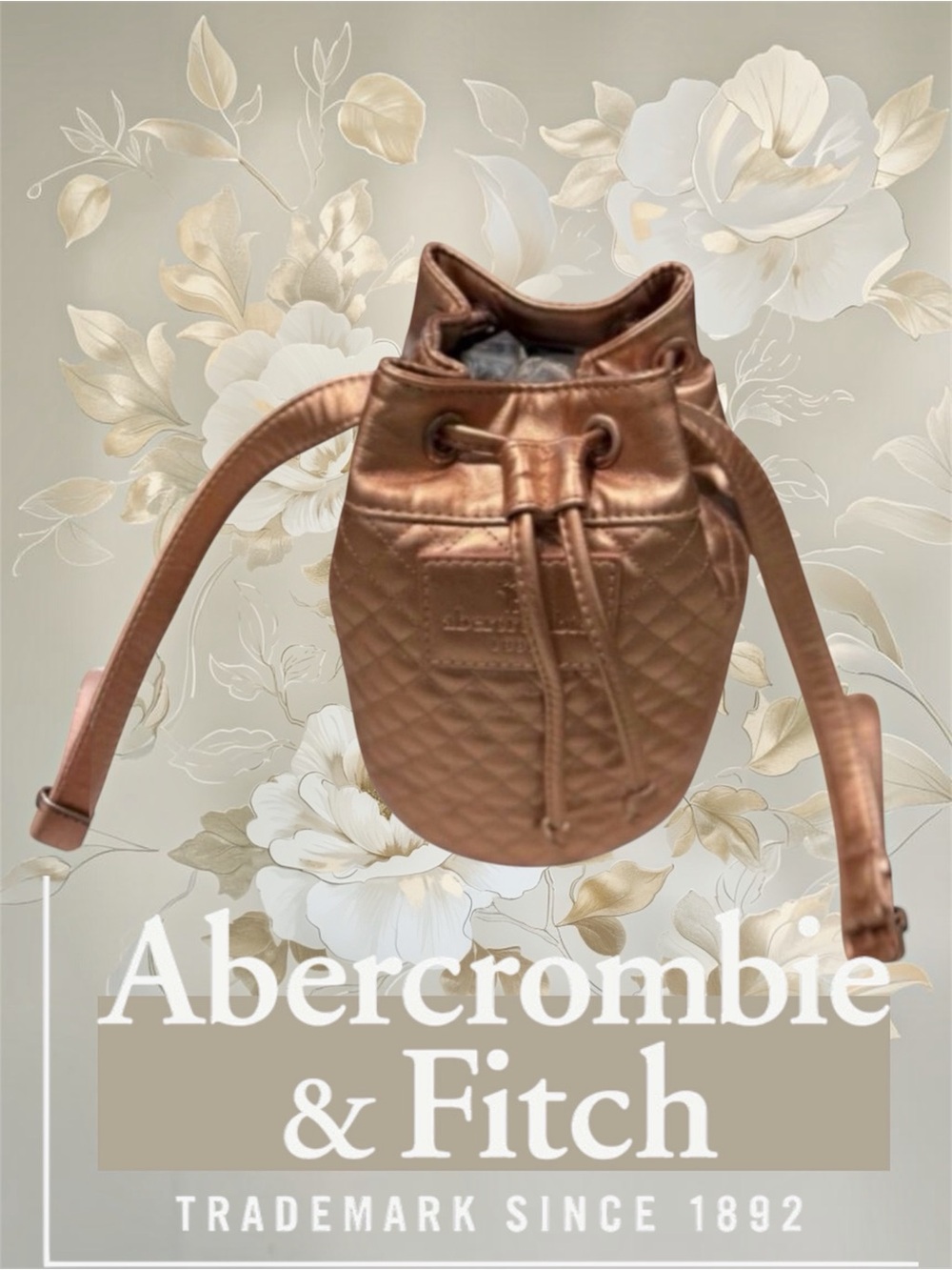 Abercrombie and Fitch Bronze Crossover Body Quilted Mini Bag